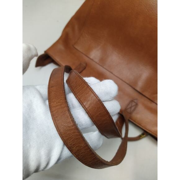 Madewell Brown Leather Double Handles Tote Bag - Picture 6 of 16